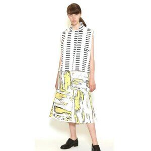 YEOHLEE Women's Linen Morse Code Print Sleeveless Pocket Top - OS